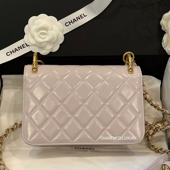 🦄BRAND NEW! 2021 CHANEL COCO Crush Classic Small Violet Clair Purple GHW Bag - Picture 2 of 12